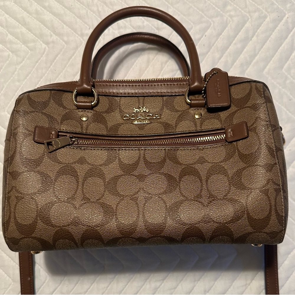 Coach Rowan Satchel with Signature Pattern